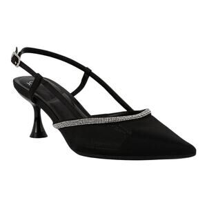 Jones New York Women's Lina Pointed Toe Slingback Heeled Pumps Black Size 7
